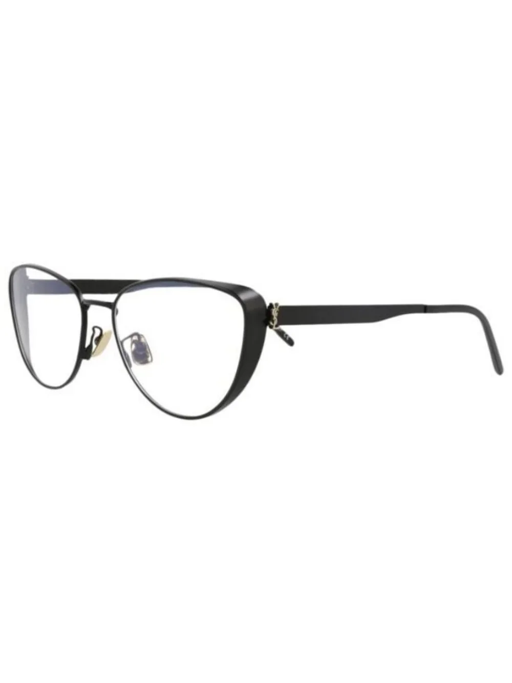 New Saint Laurent Womens Cat Eye Black Black Transparent Fashion Designer Eyegla